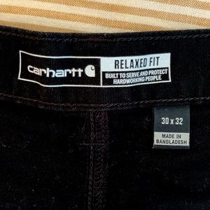 Carhartt men’s black pants, size 30W/32L